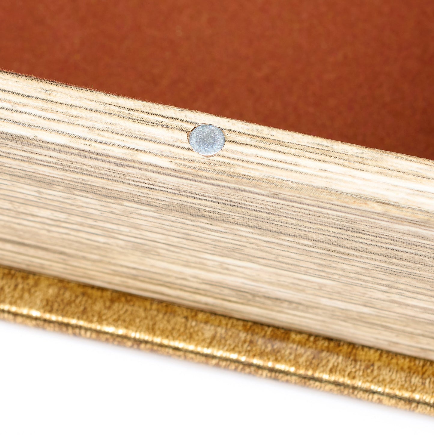 Peacock Metallic Gold Vintage Book Box | Faux Leather Wrap Book Shaped Storage Stash Trinket Box
