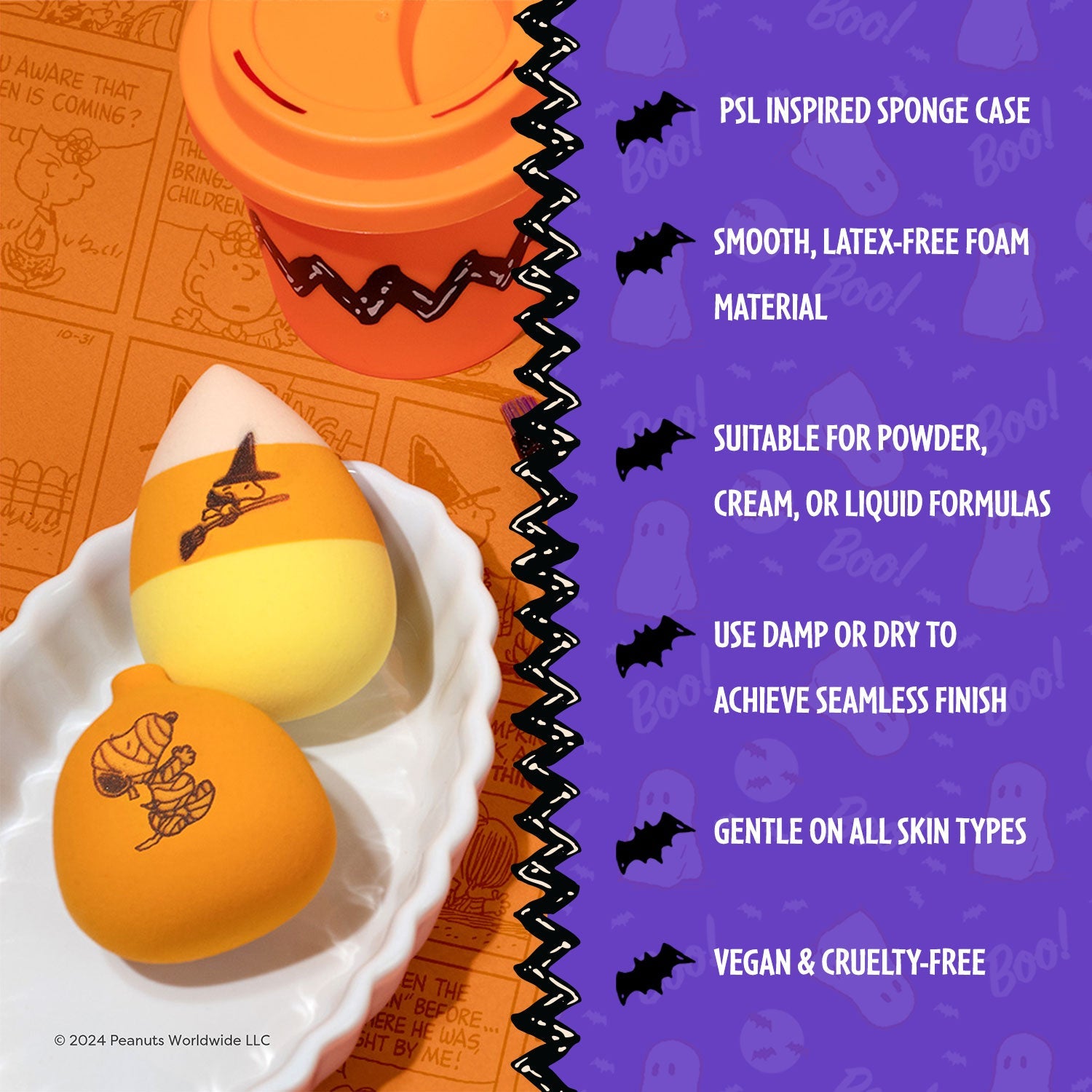 Peanuts Halloween | Pumpkin Blend Sponge Set w/ Holder - Osadia Concept Store