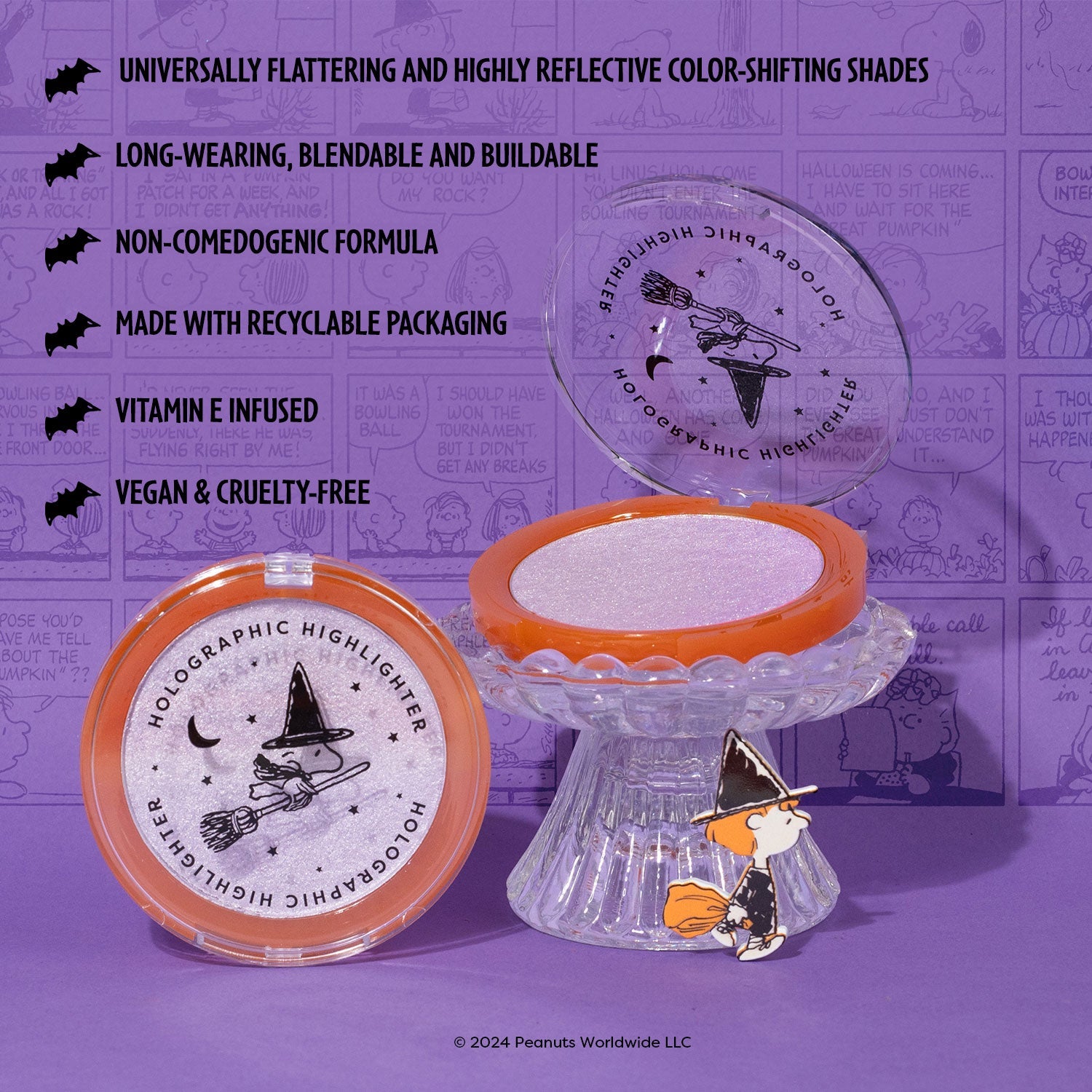 Peanuts Halloween | Spooktacular Glow Holographic Highlighter - Osadia Concept Store