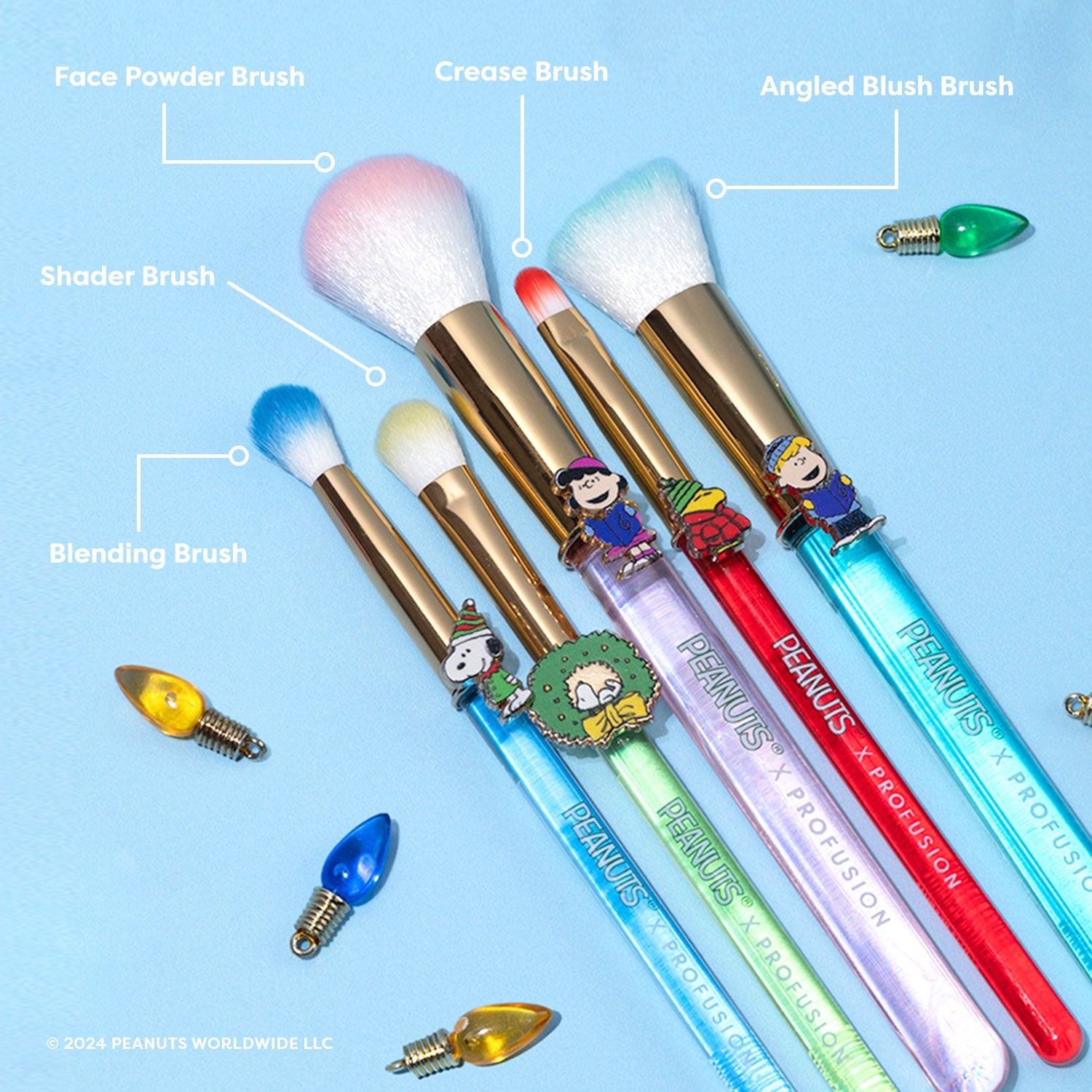 Peanuts Holiday | Merry & Bright Brush Set with Case - Osadia Concept Store