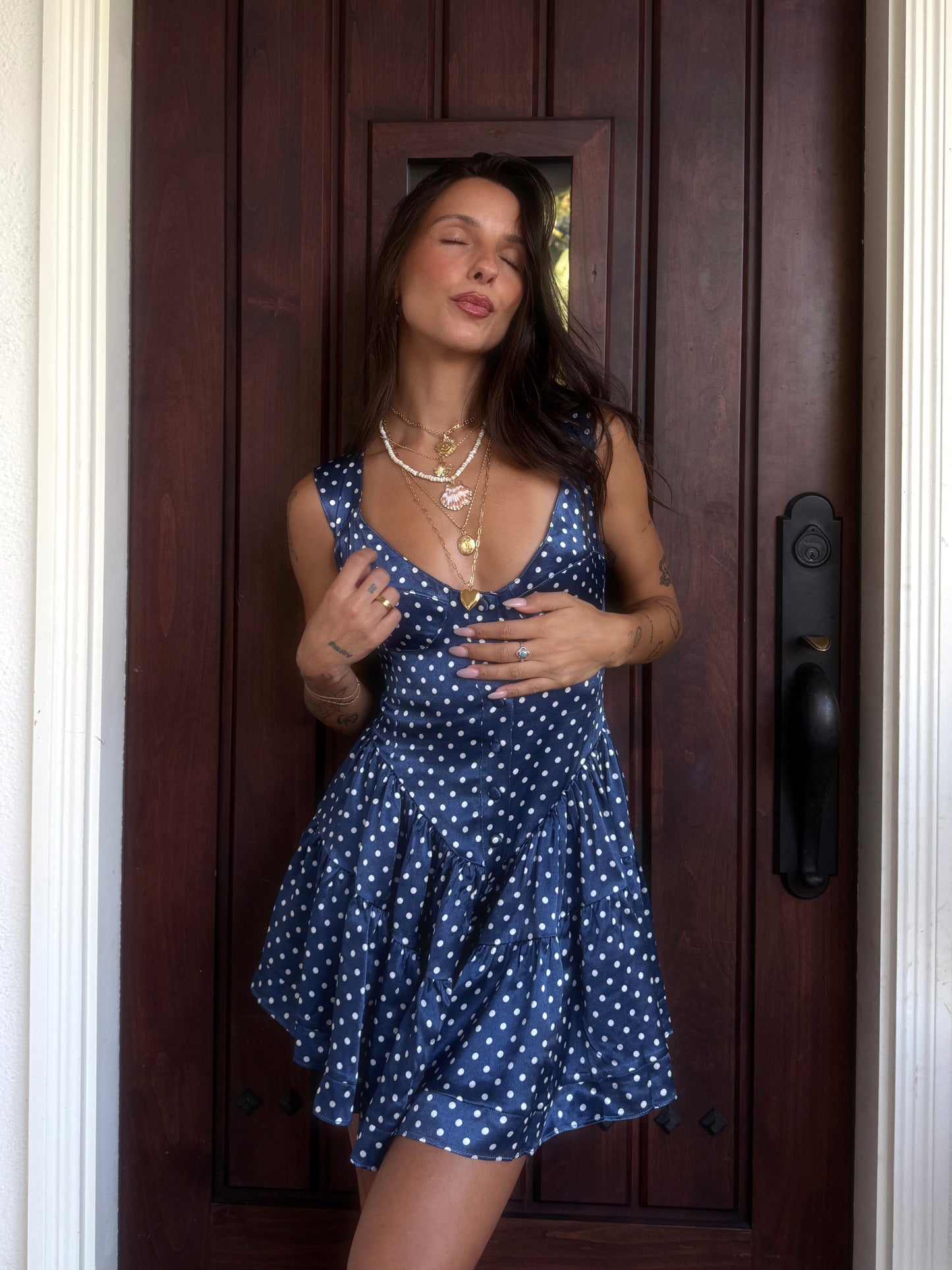 THE ELISABETH ROMPER DRESS - POLKA DOT