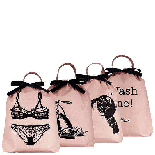 Women's Travel Set 4-pack, Pink/Blush - Osadia Concept Store