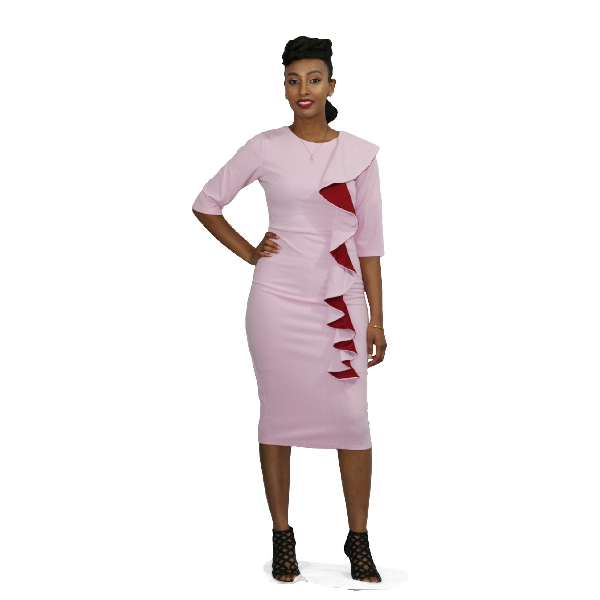 pink dashiki dress African Lace Dashiki Plus Size Maxi Dress Serene Clothing
