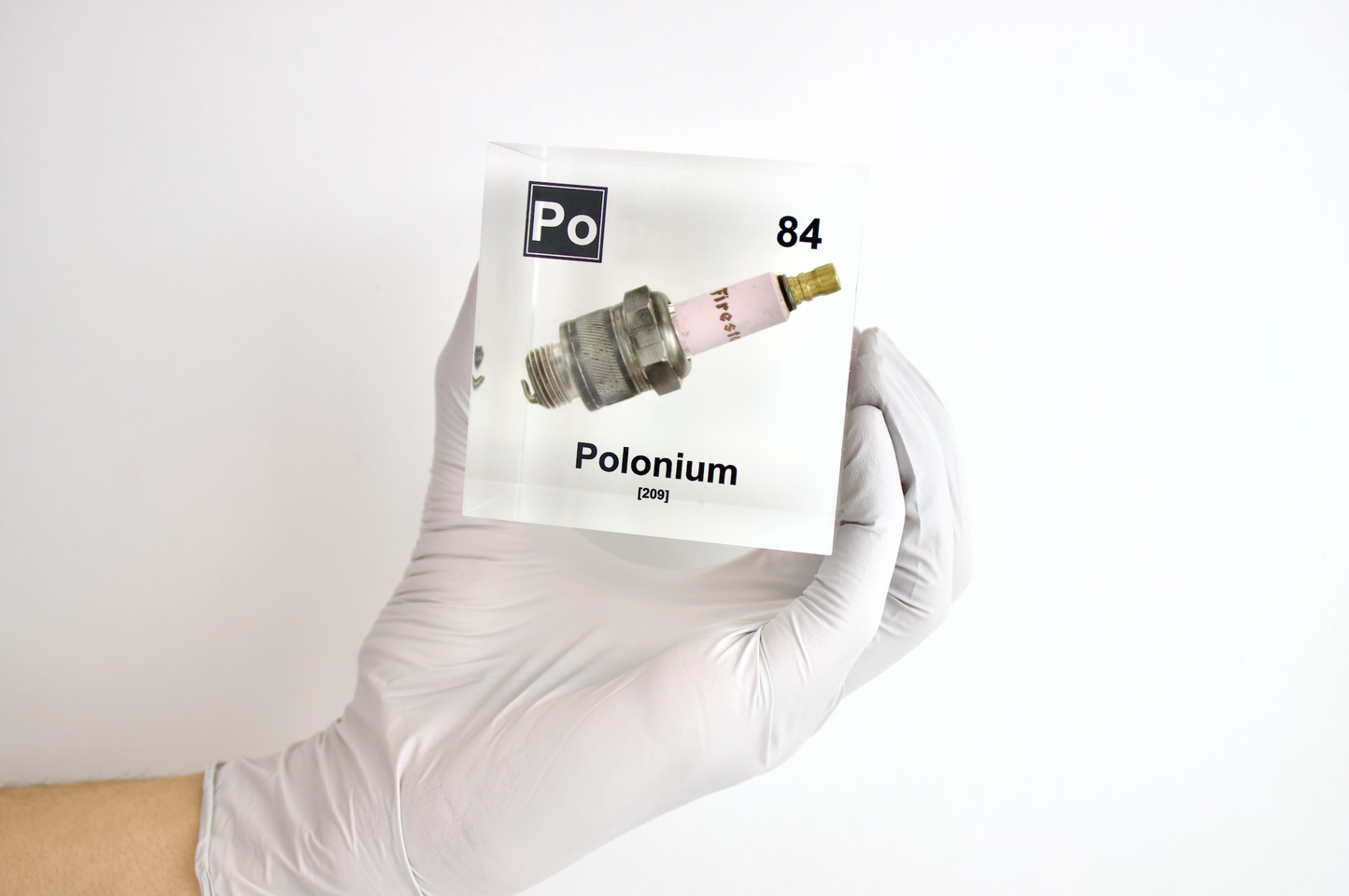 3 Inch Polonium Cube (Spark Plug Sample)