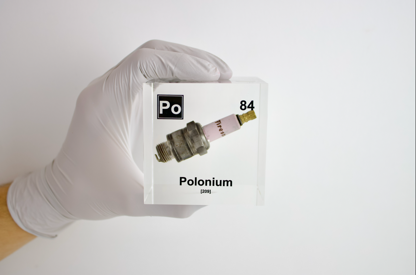 3 Inch Polonium Cube (Spark Plug Sample)