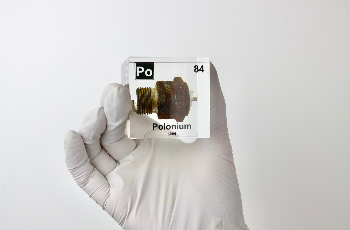 Polonium Element Cube (Spark Plug Sample)