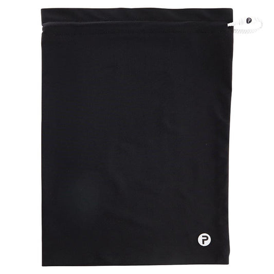 Pom Sack Shoe Bag in Black | Carry Around Drawstring Shoe Pouch | 10.4" x 14.5"