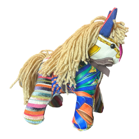 Vintage Silk Scarf Patchwork Pony