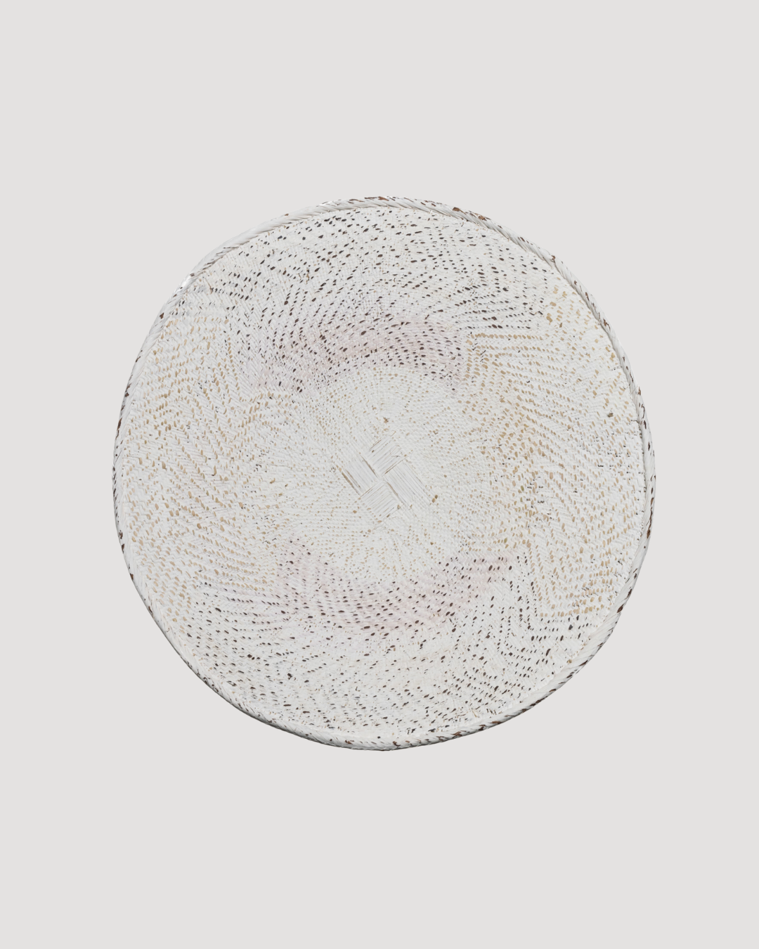 Statement White Washed African Wall Decor Basket