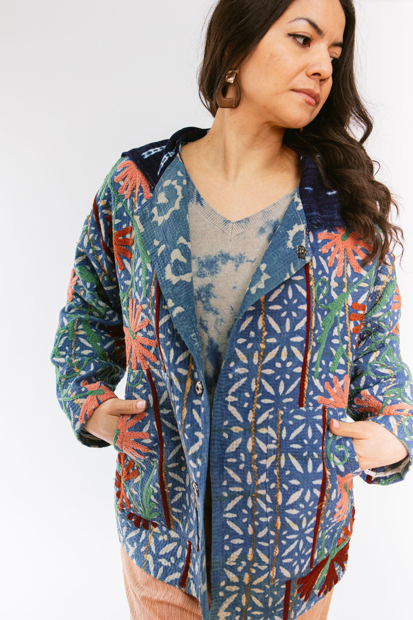 Vintage Bogolan & Natural Indigo Chore Jacket