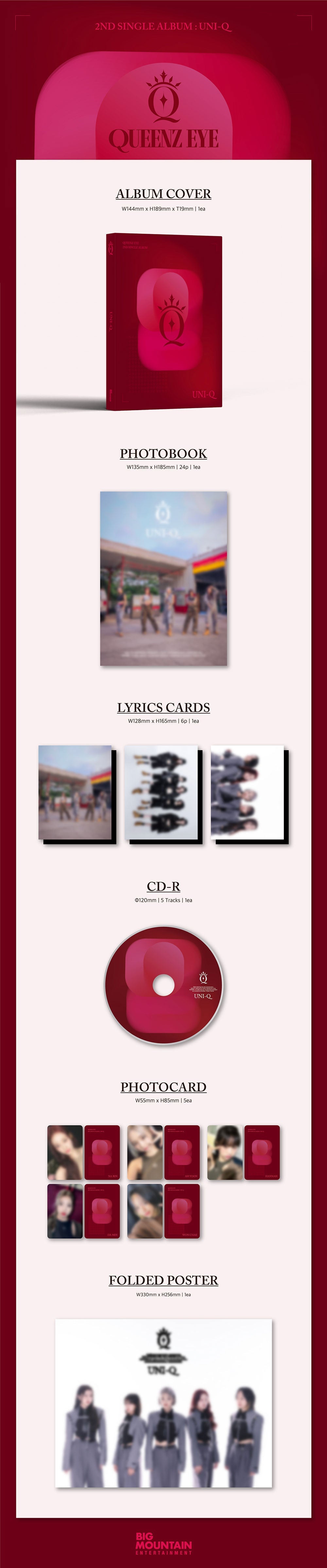 Queenz Eye 2nd Single Album - Uni-Q