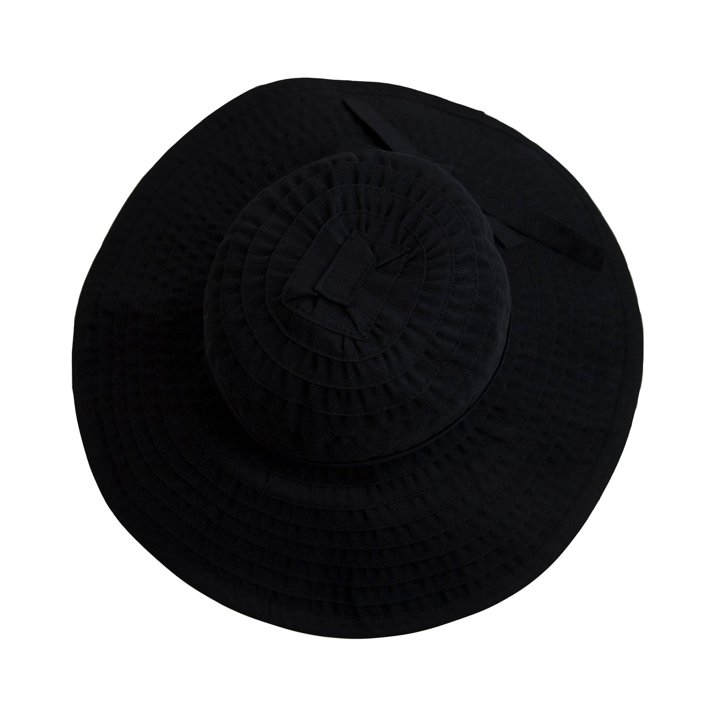 Women's Large Brim Ribbon Hat with a Bow