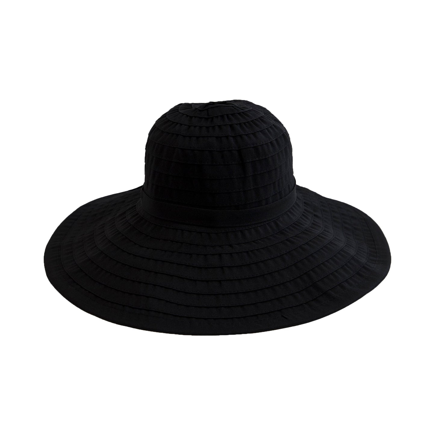 Women's Large Brim Ribbon Hat with a Bow