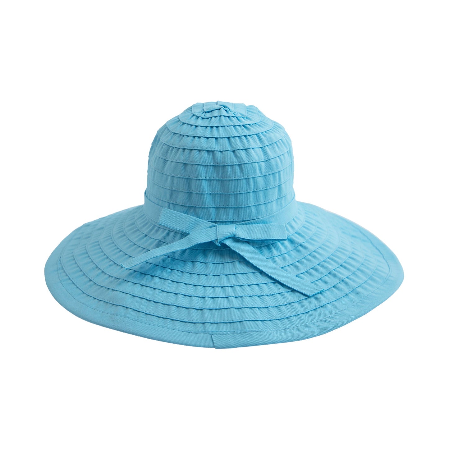 Women's Large Brim Ribbon Hat with a Bow