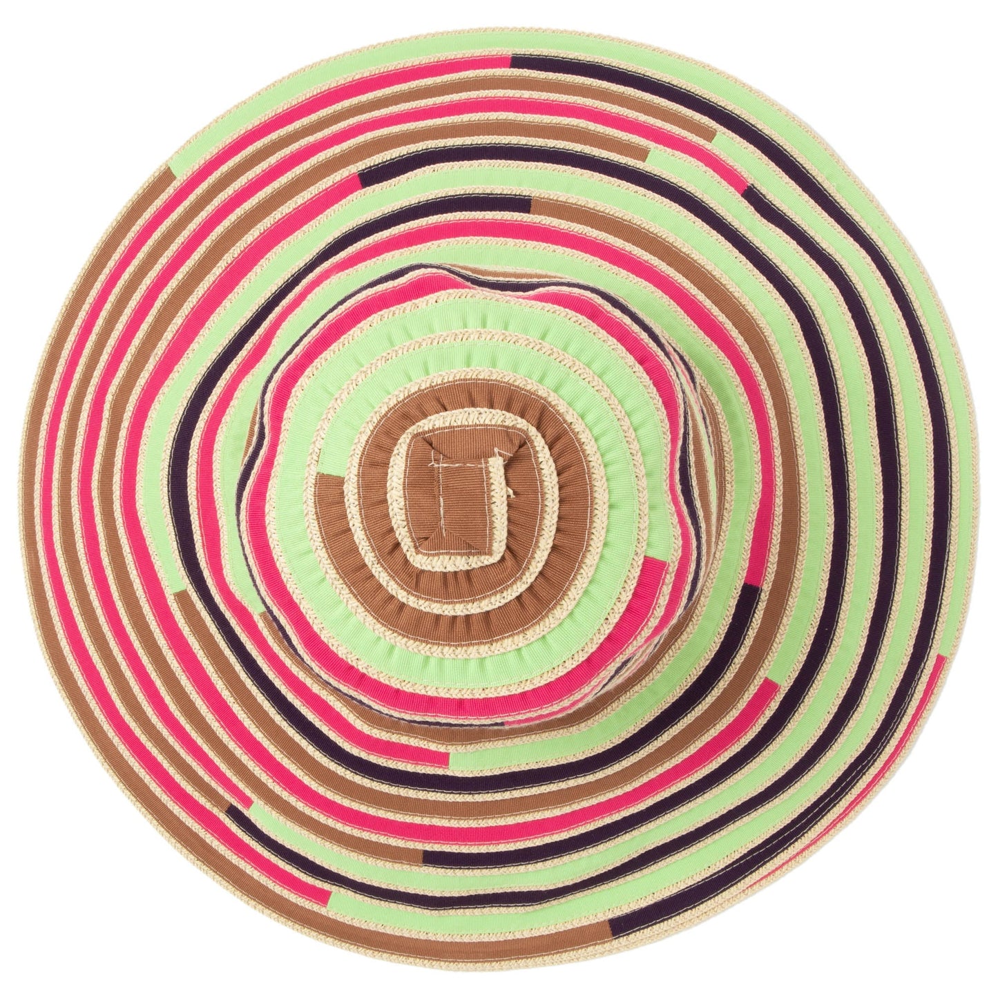 Women's Multi Colored Wide Brim Sun Hat