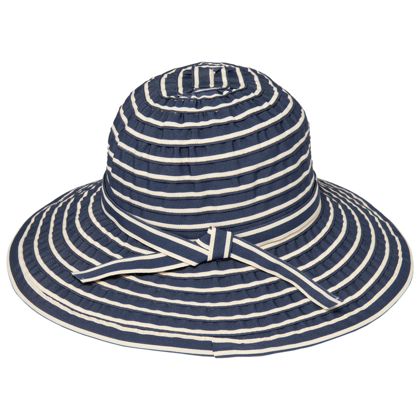 Women's Striped Sun Brim w/ Ribbon (RBM207)