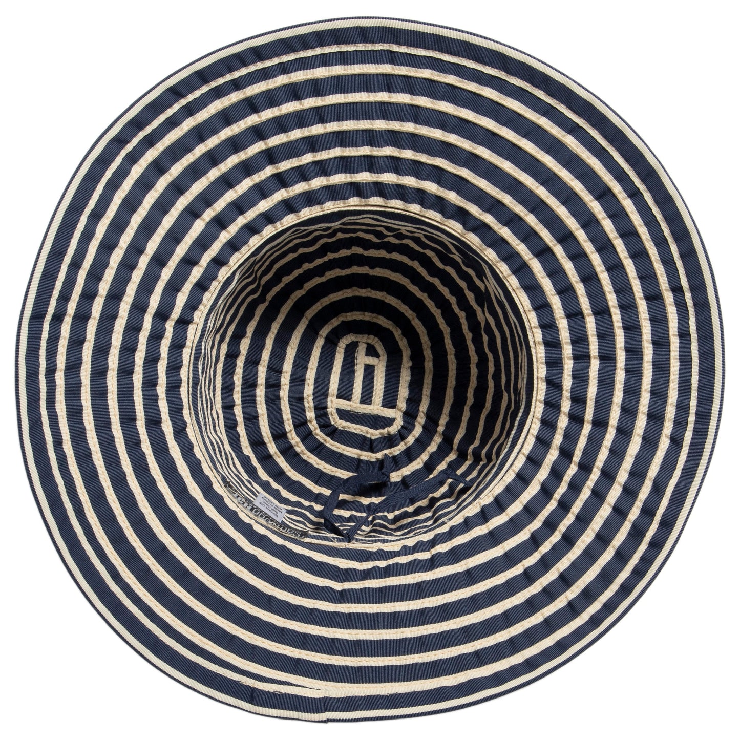 Women's Striped Sun Brim w/ Ribbon (RBM207)