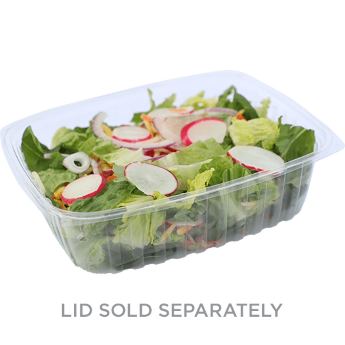 World Centric 48 oz Rectangular Deli, Clear (QTY:400)