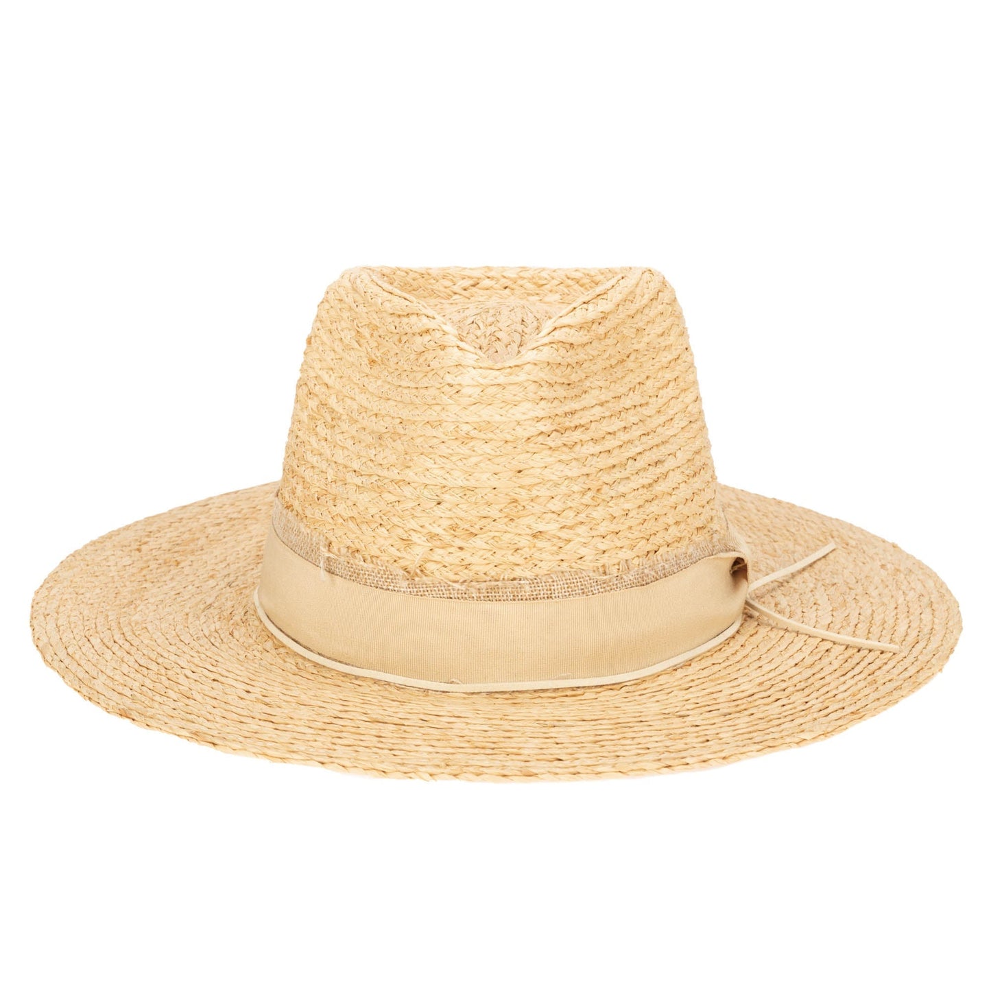 Sun Bather - Raffia Braid Fedora with Mixed Band