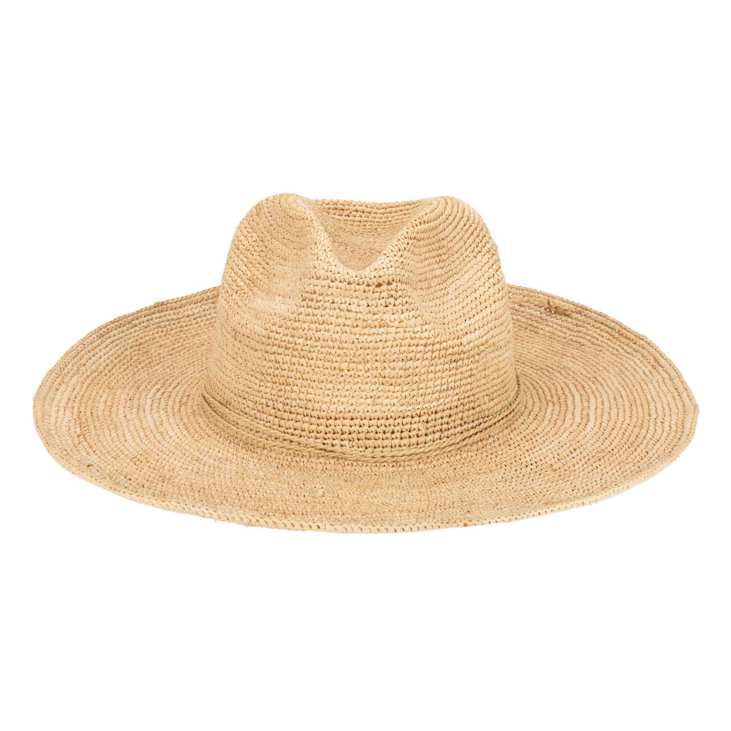 Marina Women's Crochet Raffia Fedora