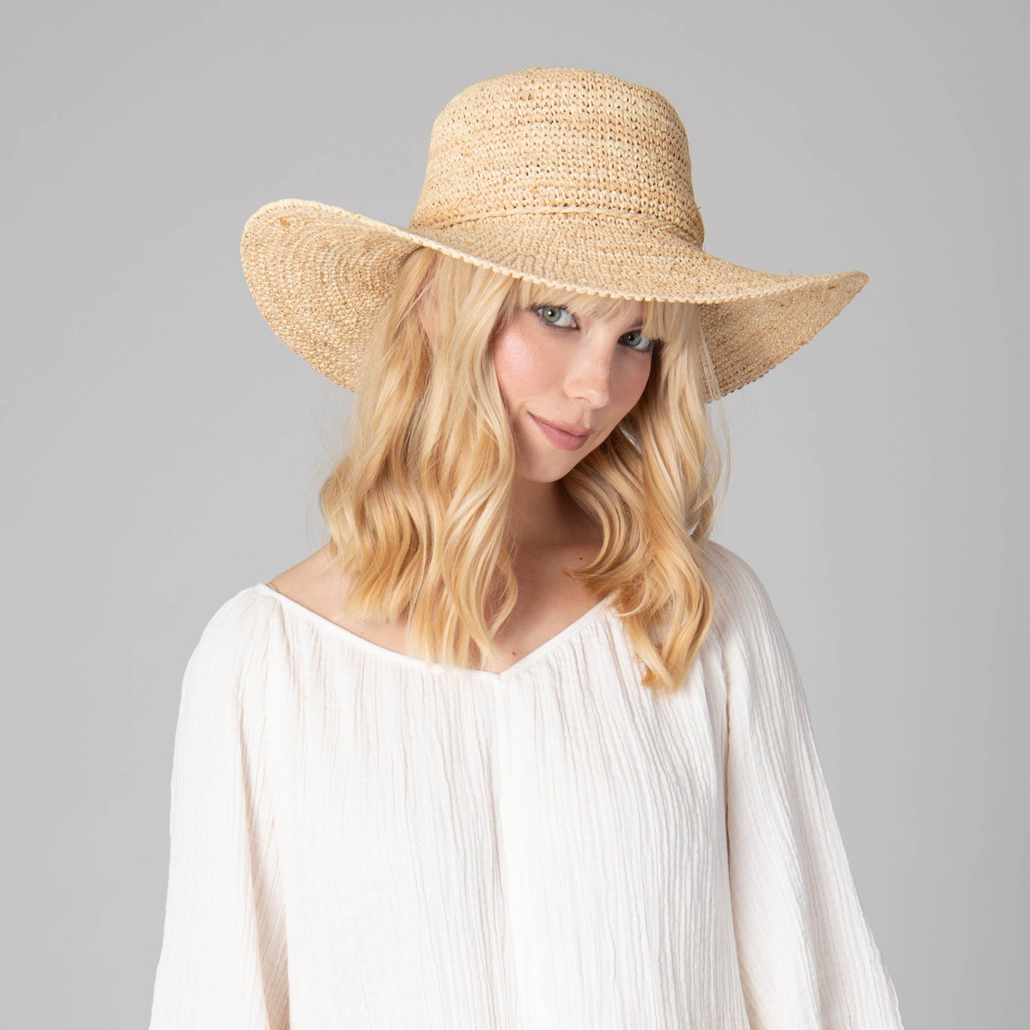 San Diego Hat Company's Signature Women's Large Brim Raffia Hat