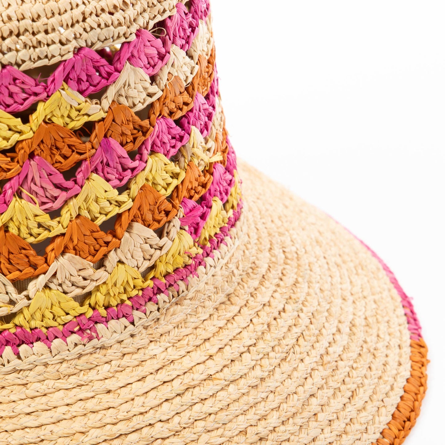 Viviana - Crochet & Braided Raffia Bucket Hat