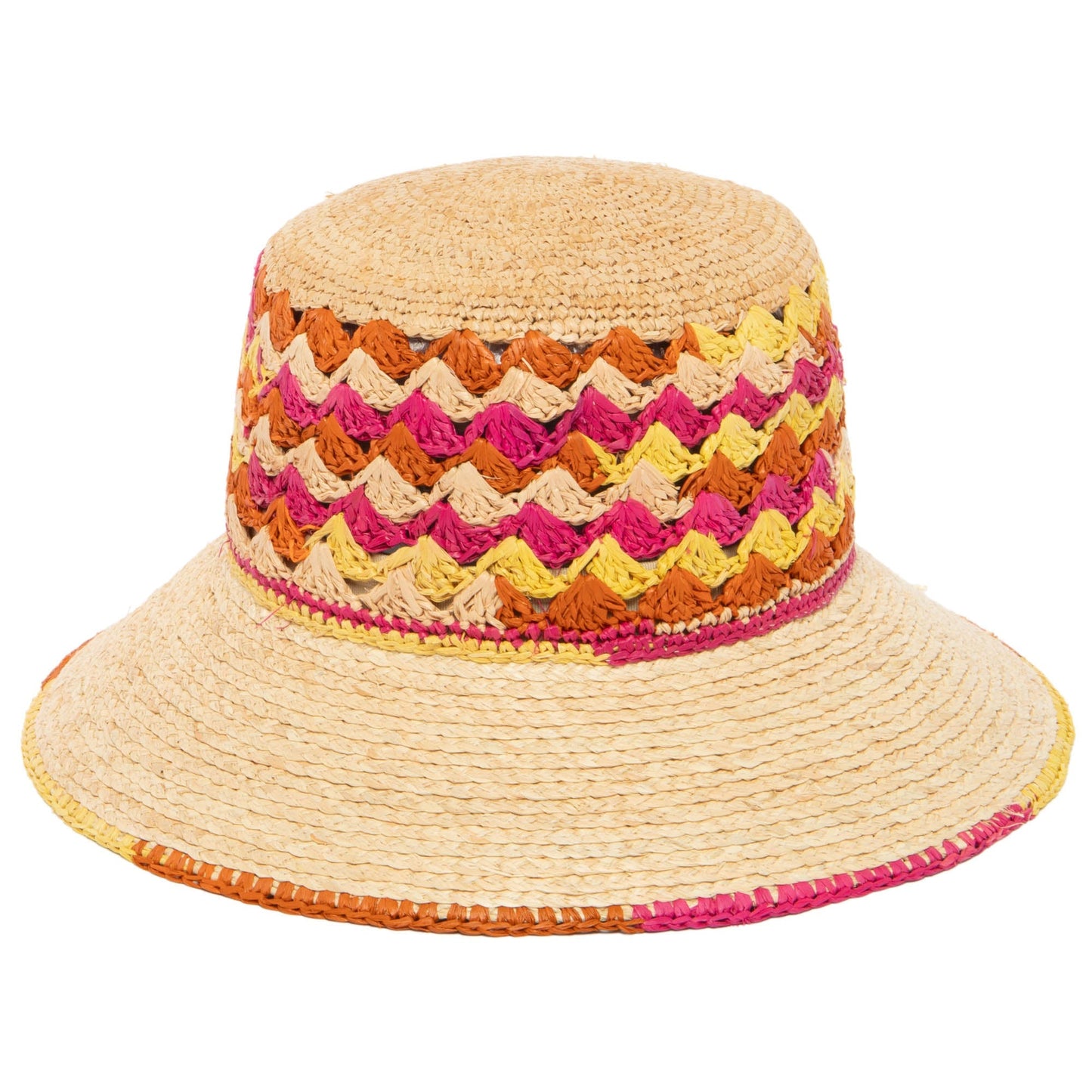 Viviana - Crochet & Braided Raffia Bucket Hat