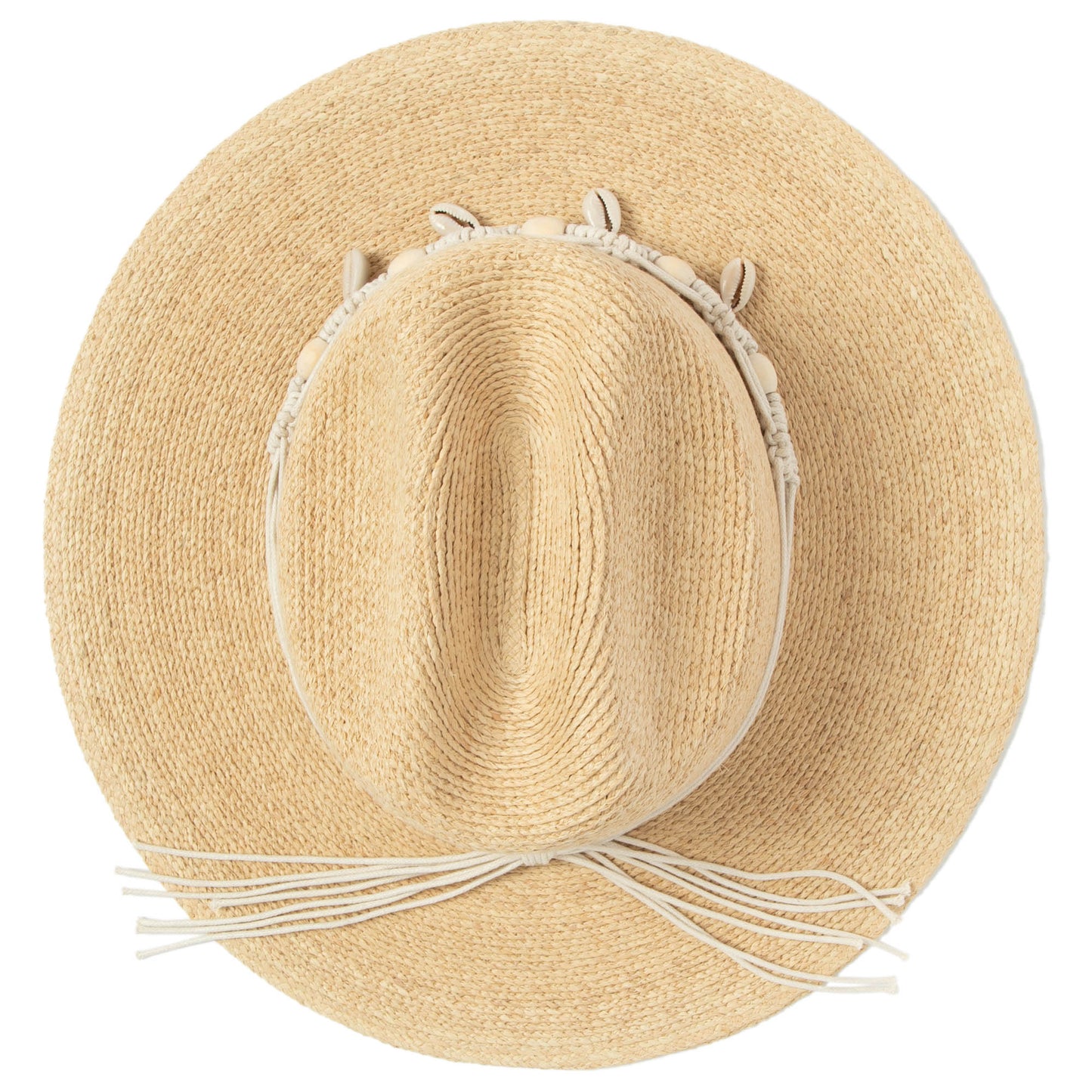 Shell - Raffia Cattleman's Crease Sun Hat