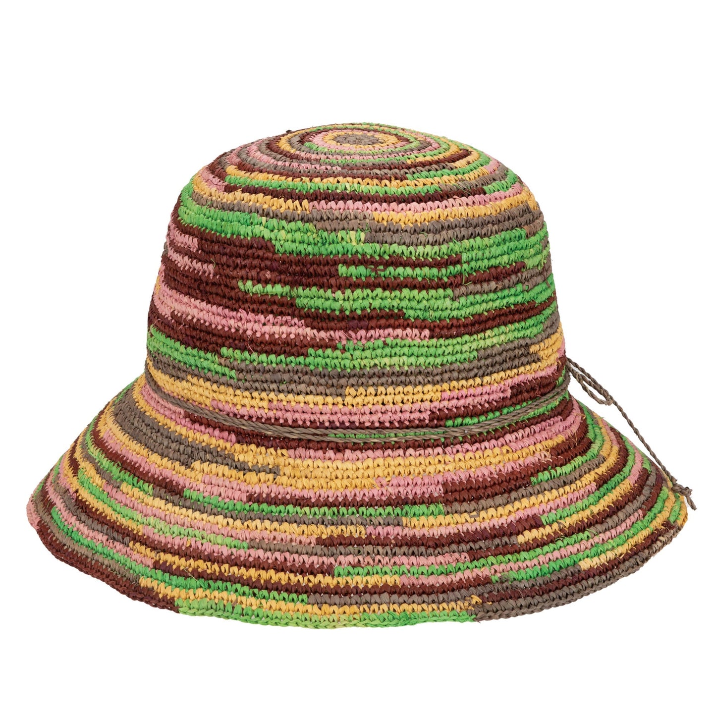 Iris - Women's Crochet Raffia Packable Bucket Hat (RHS3109)