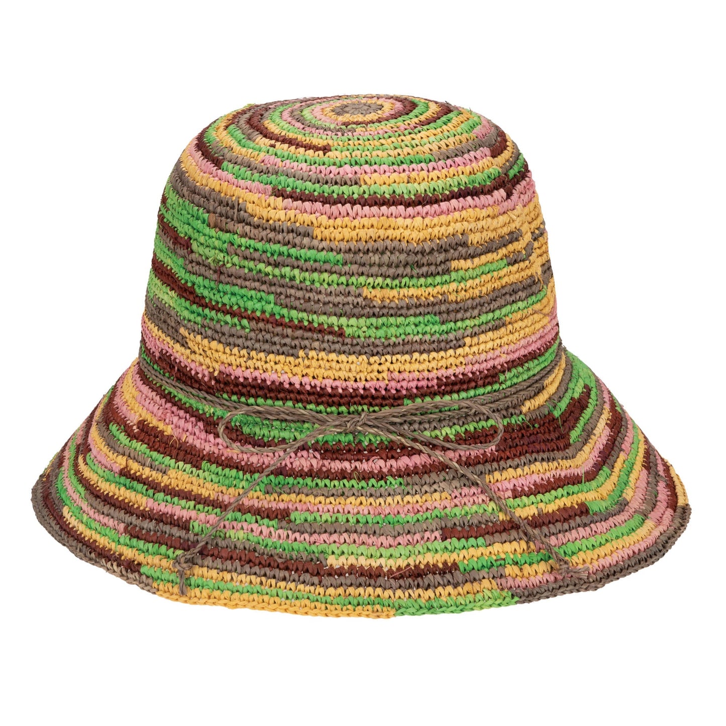 Iris - Women's Crochet Raffia Packable Bucket Hat (RHS3109)