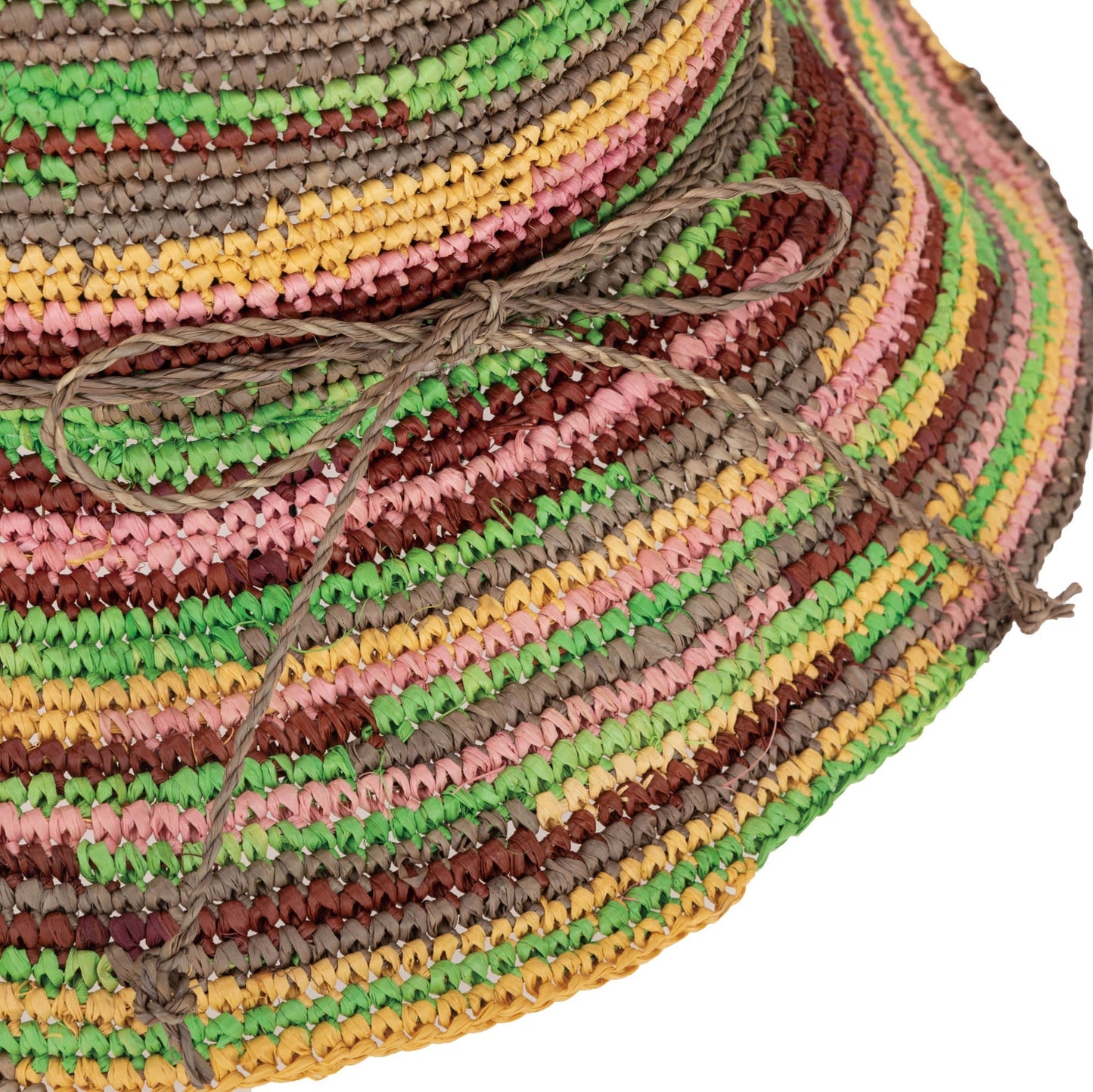 Iris - Women's Crochet Raffia Packable Bucket Hat (RHS3109)