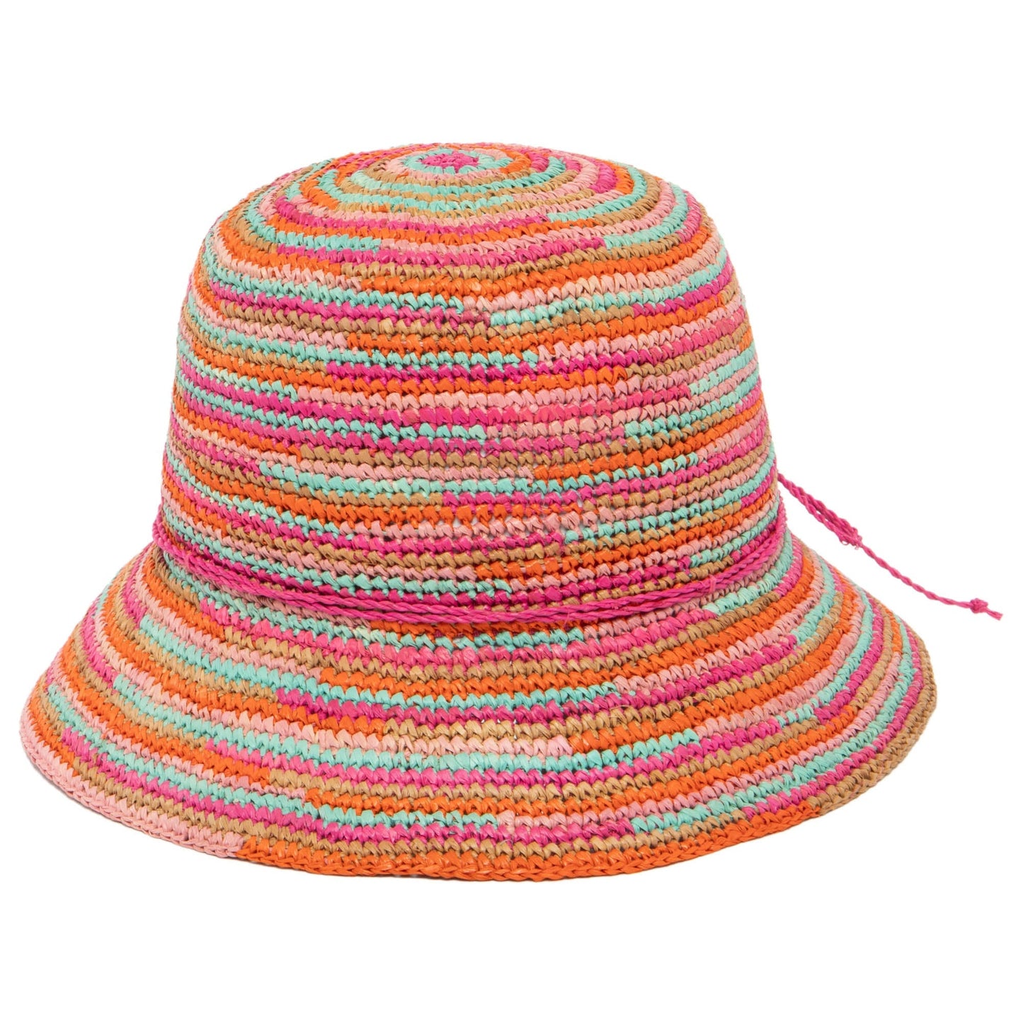 Iris - Women's Crochet Raffia Packable Bucket Hat (RHS3109)
