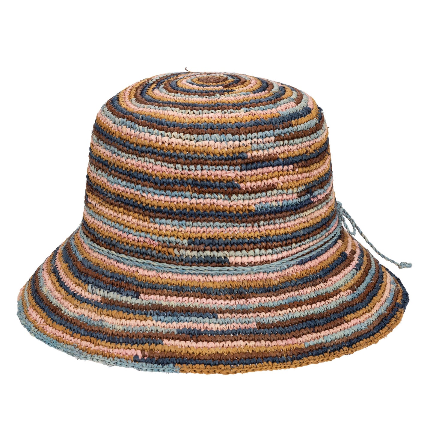 Iris - Women's Crochet Raffia Packable Bucket Hat (RHS3109)