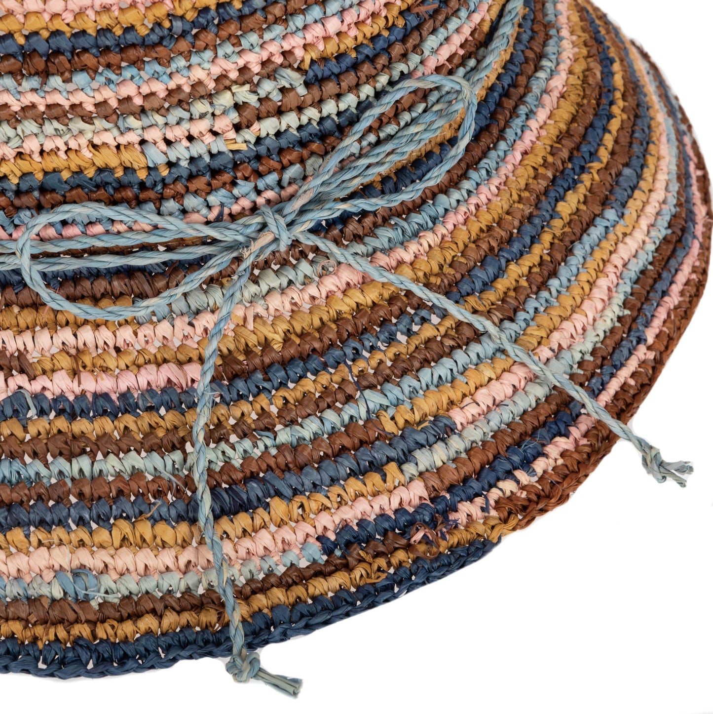 Iris - Women's Crochet Raffia Packable Bucket Hat (RHS3109)