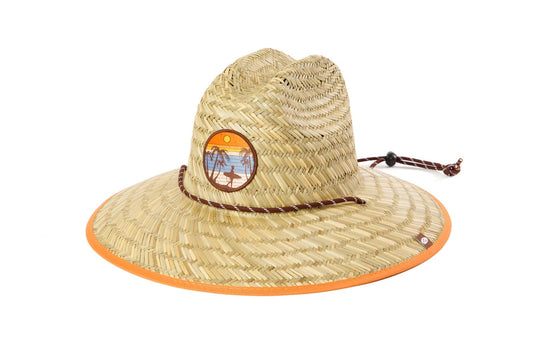 Men's Straw Lifeguard with Vintage Surf Patch
