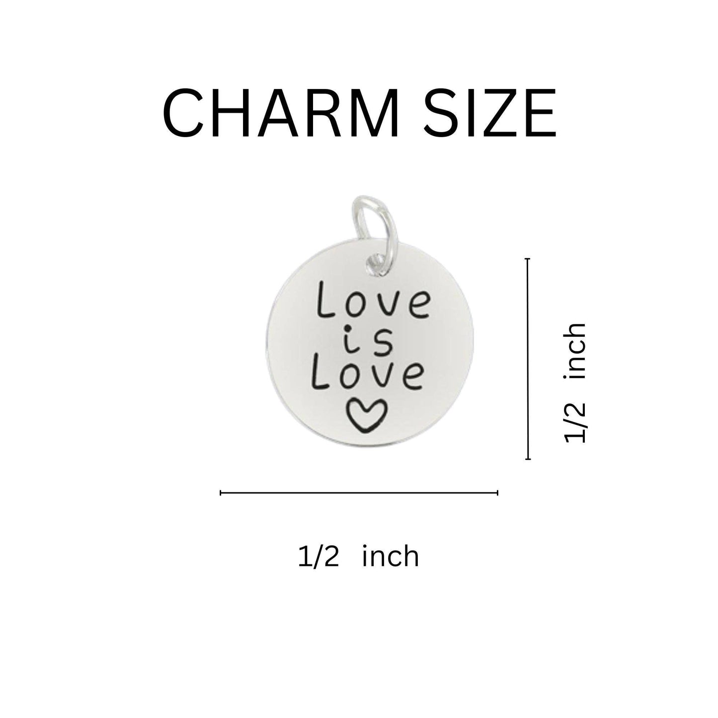 Rainbow Heart Love Is Love Retractable Charm Bracelet | Pride Jewelry Collection