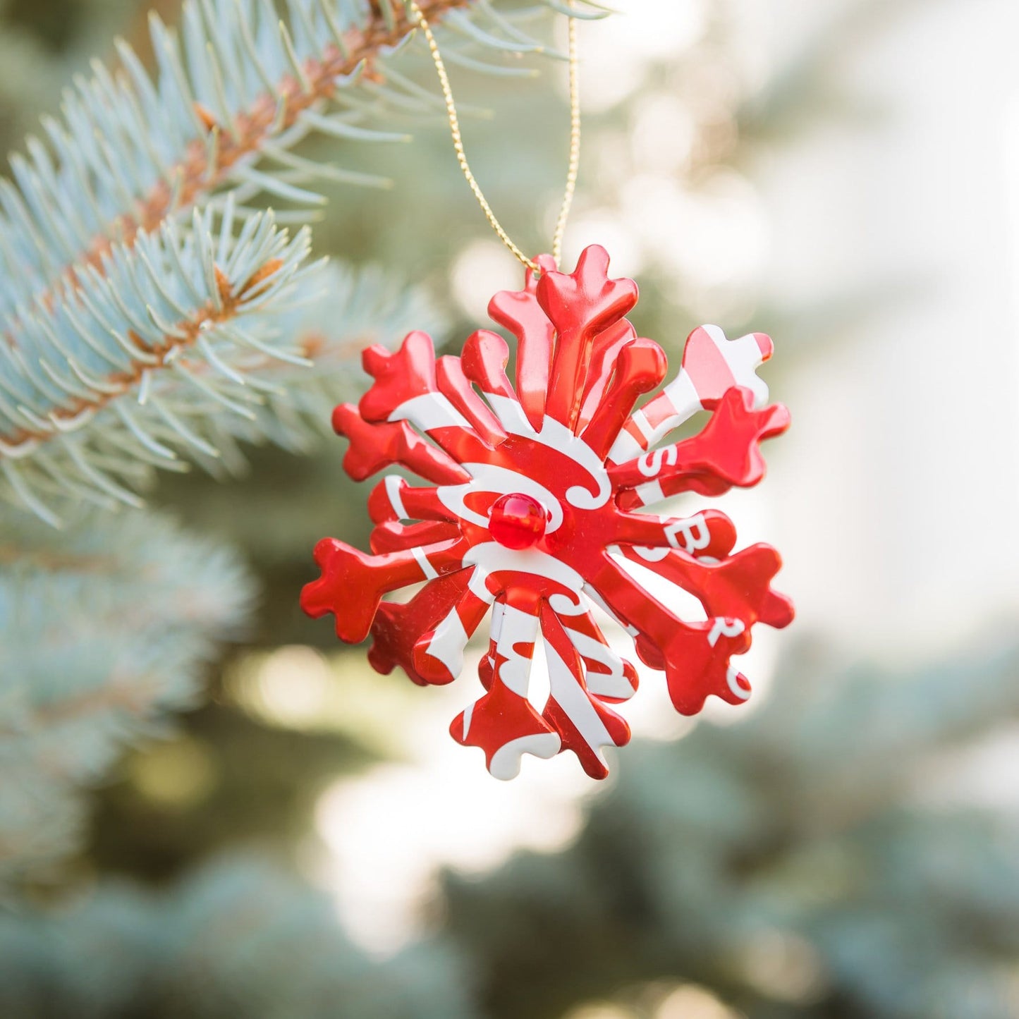 Recycled 3D Snowflake Ornament