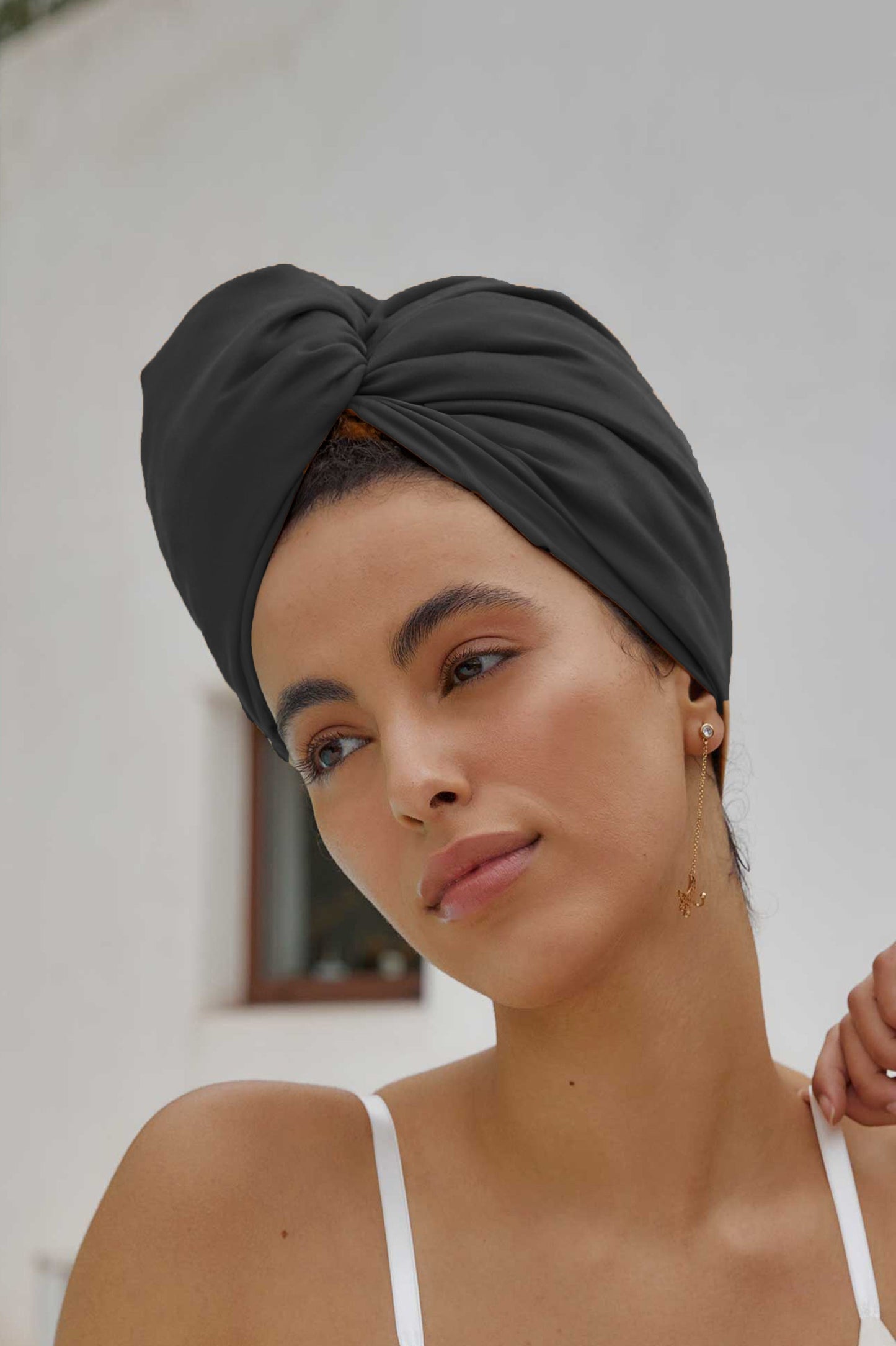 Reversible Silk Hair Wrap For Shower Or Sleep