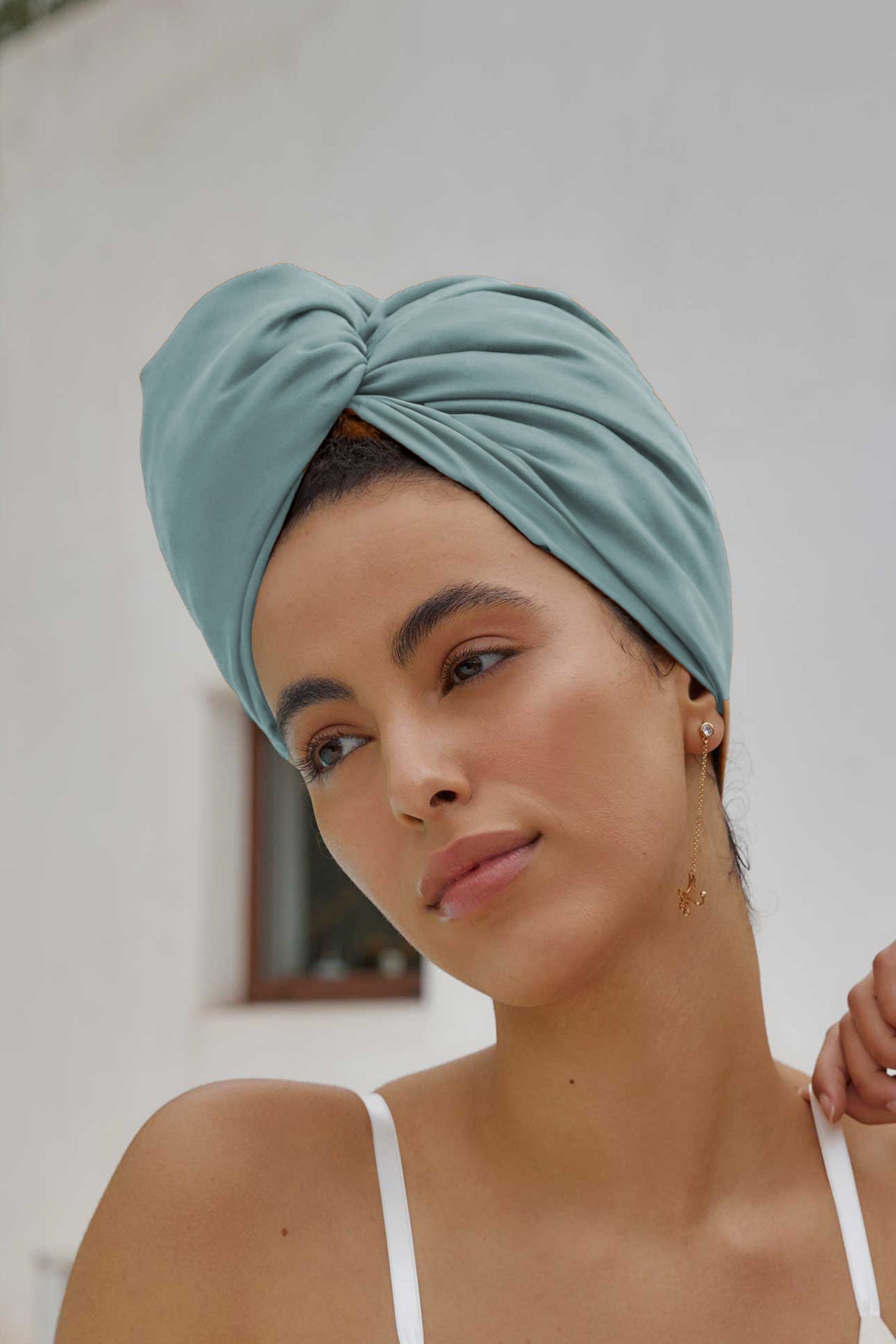 Reversible Silk Hair Wrap For Shower Or Sleep