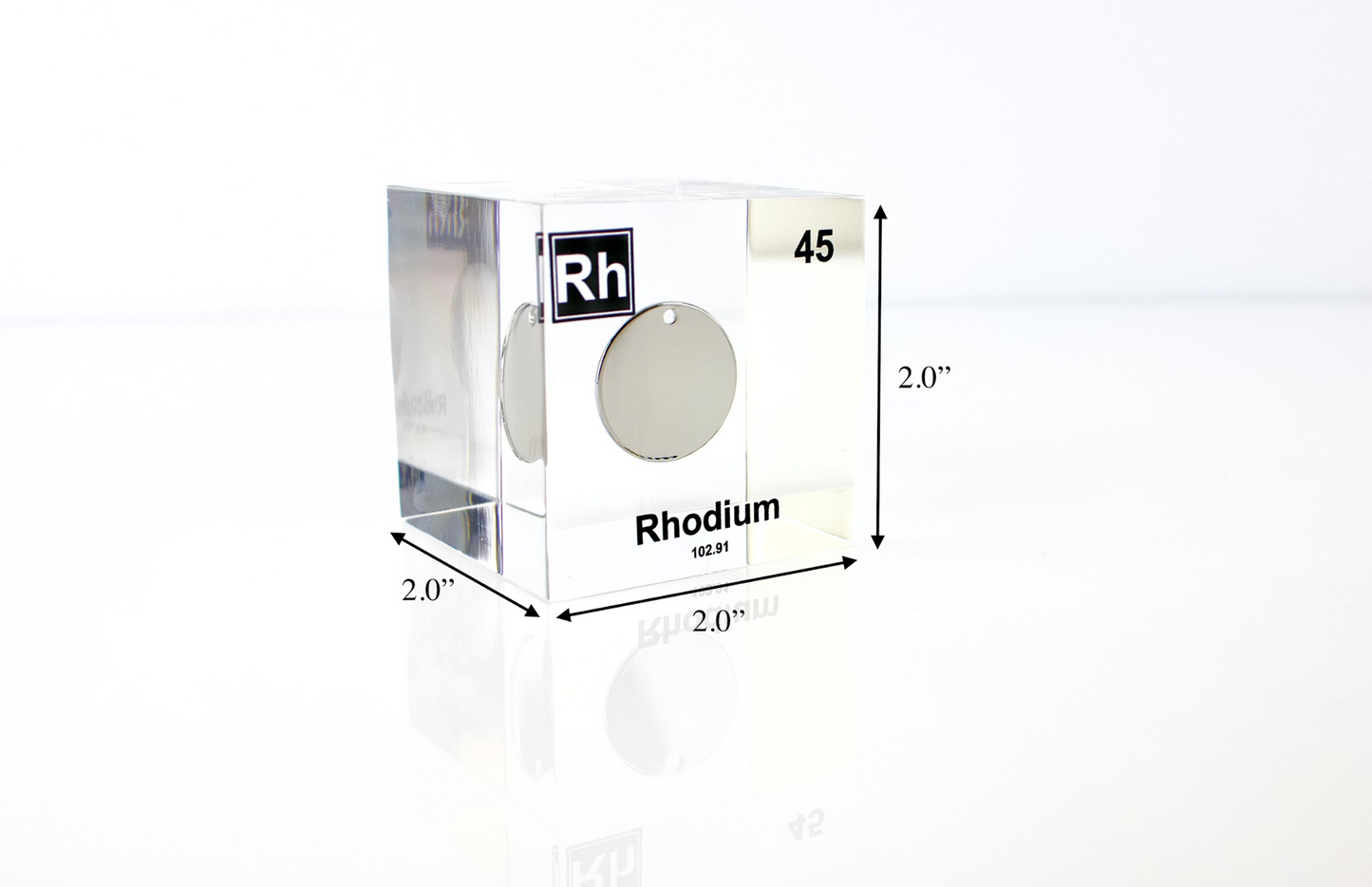 Rhodium Element Cube