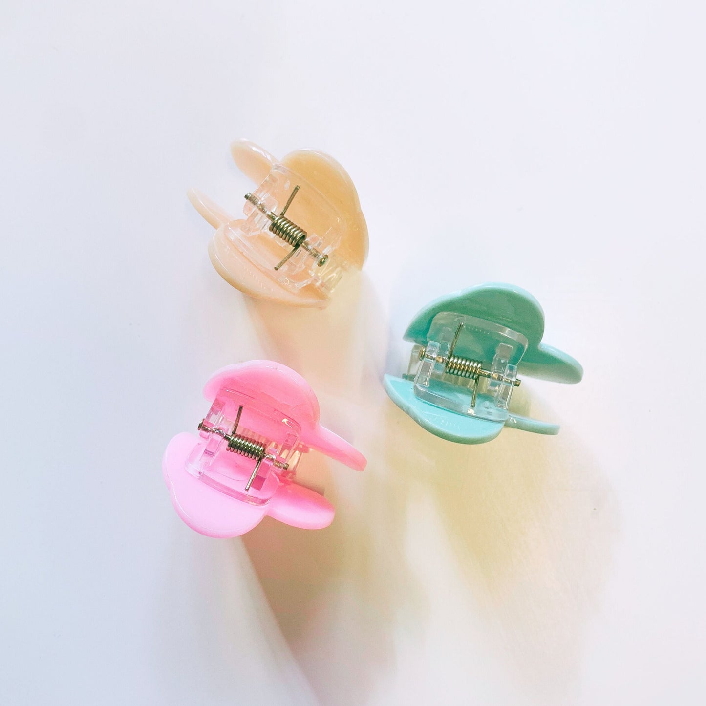 Romantic Set of 3 Mini Heart Claws in Heart Shaped Gift Box