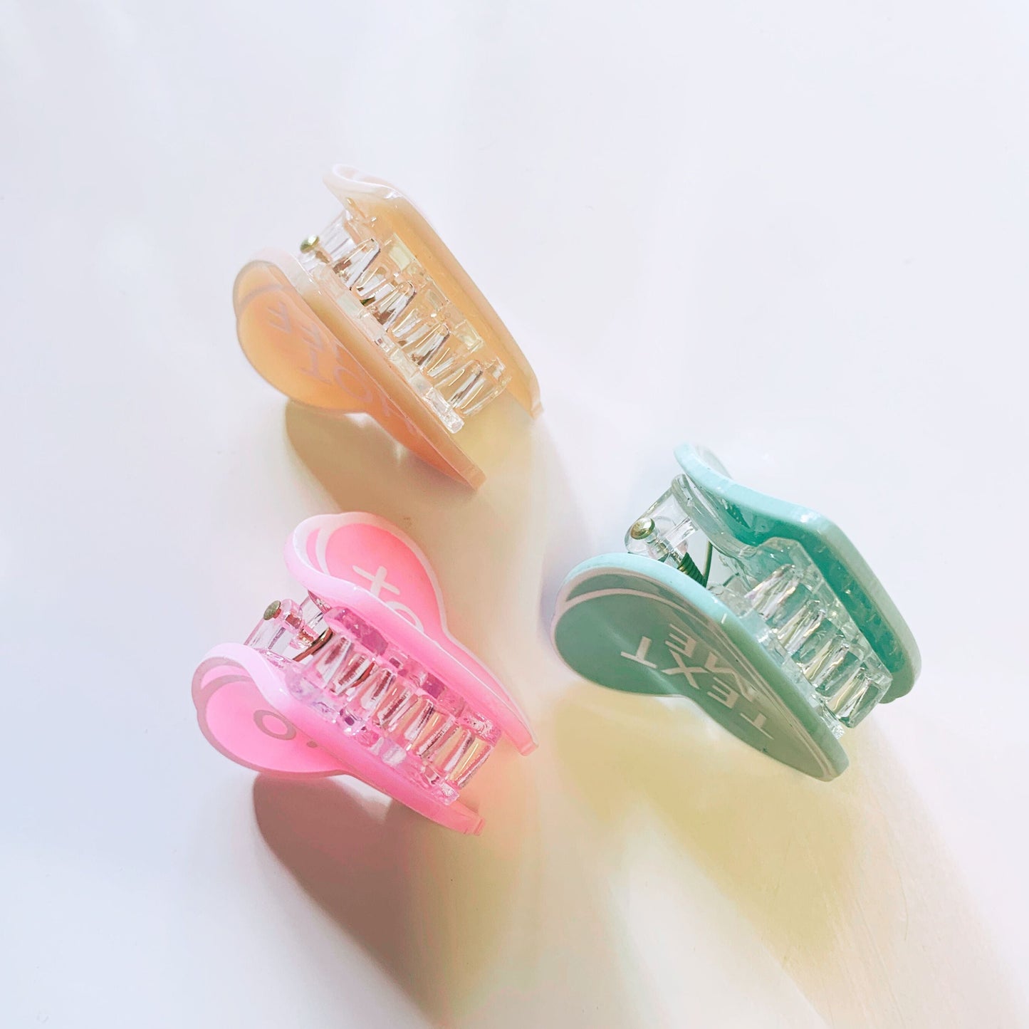 Romantic Set of 3 Mini Heart Claws in Heart Shaped Gift Box