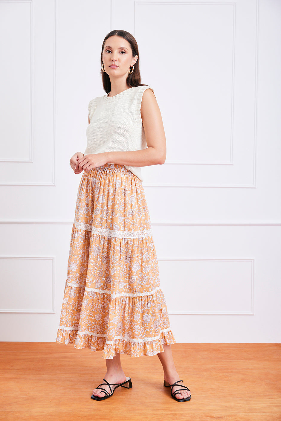 Colette Skirt in Poppy Garden - Osadia Concept Store