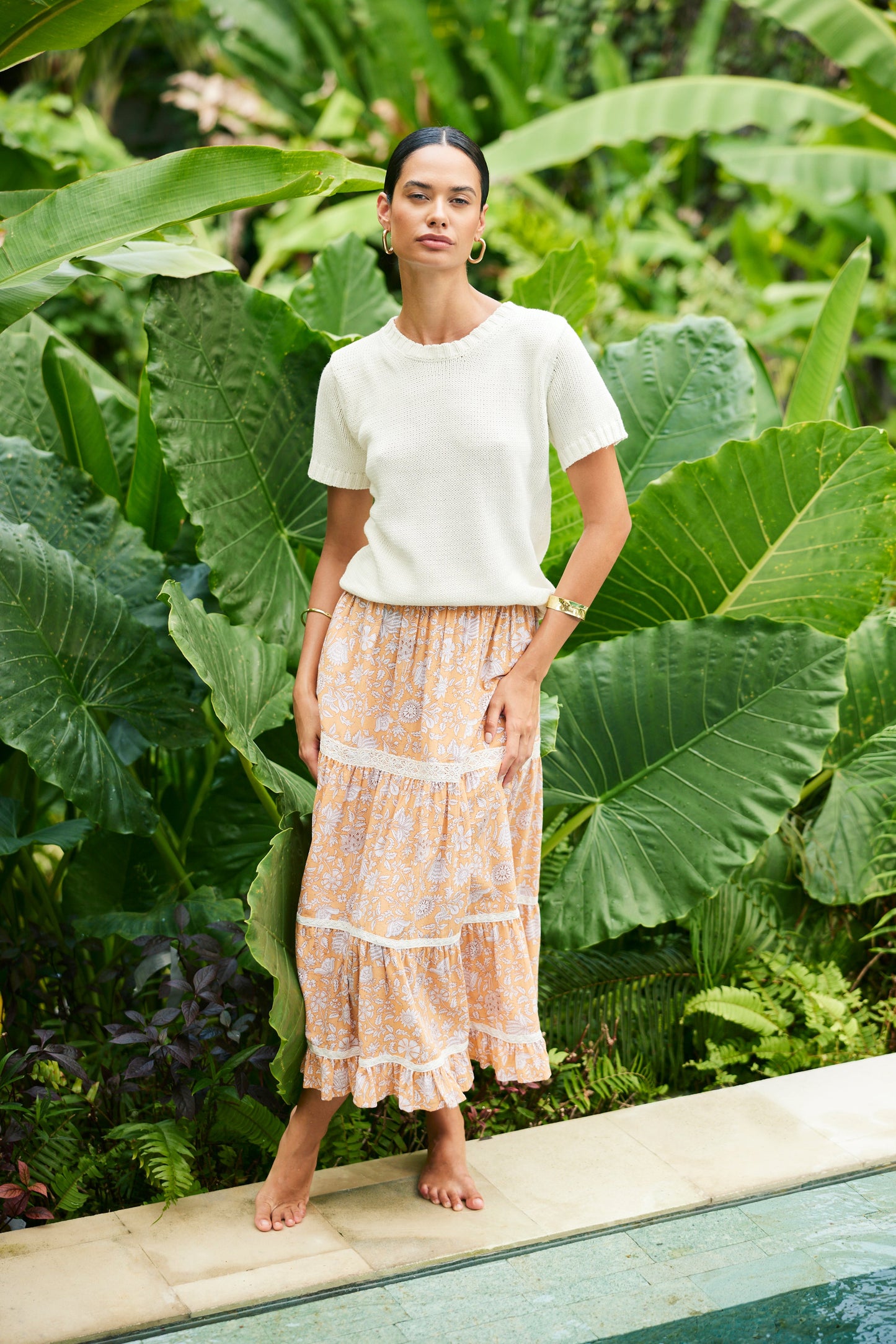 Colette Skirt in Poppy Garden - Osadia Concept Store