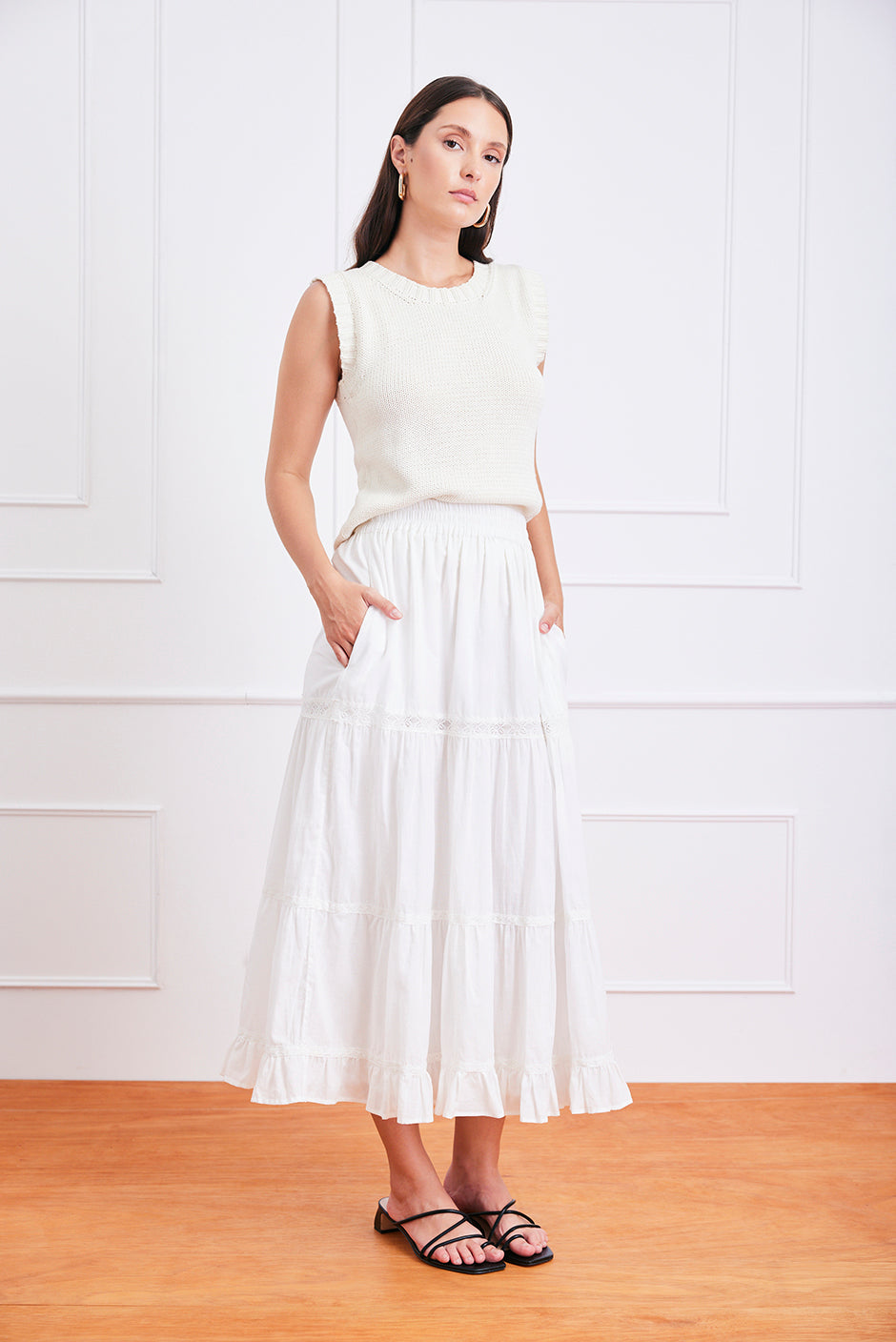 Colette Skirt in Off White