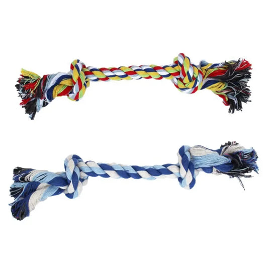 1 pcs 19cm Dog Toys Puppy Cotton Chew Knot Toy Pet Supplies Dog Cat Durable Braided Bone Rope Toy Tooth Cleaning Care