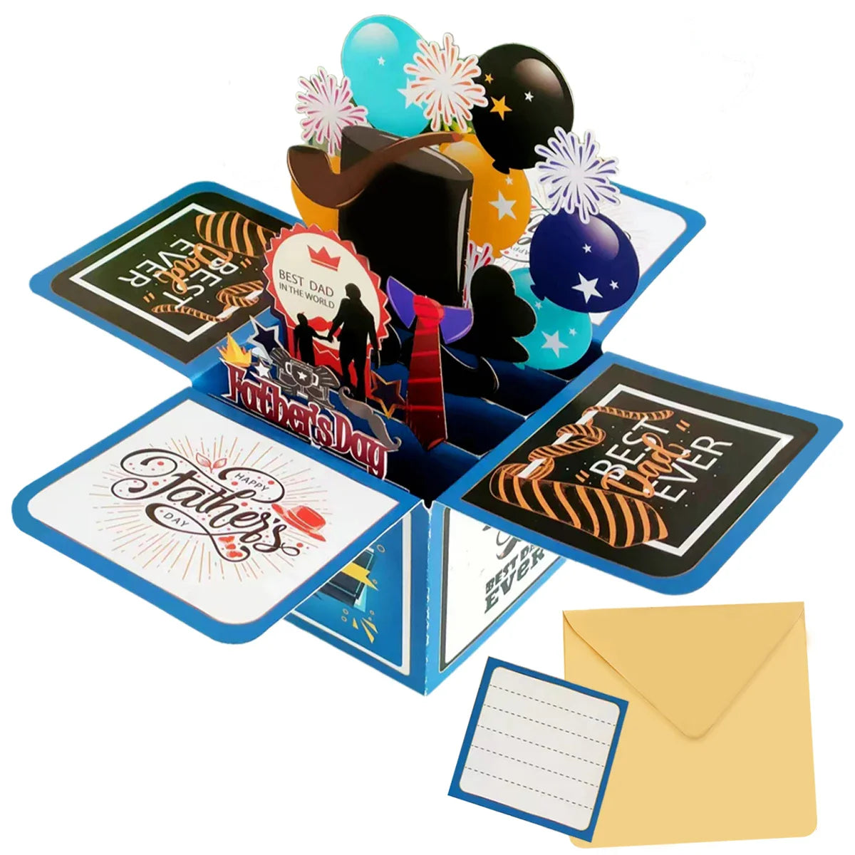 1 piece Fathers Day Card Father's Day Toolbox Pop Up Card 3d Pop Up Greeting Card for Father's Day Love Card Husband Brother