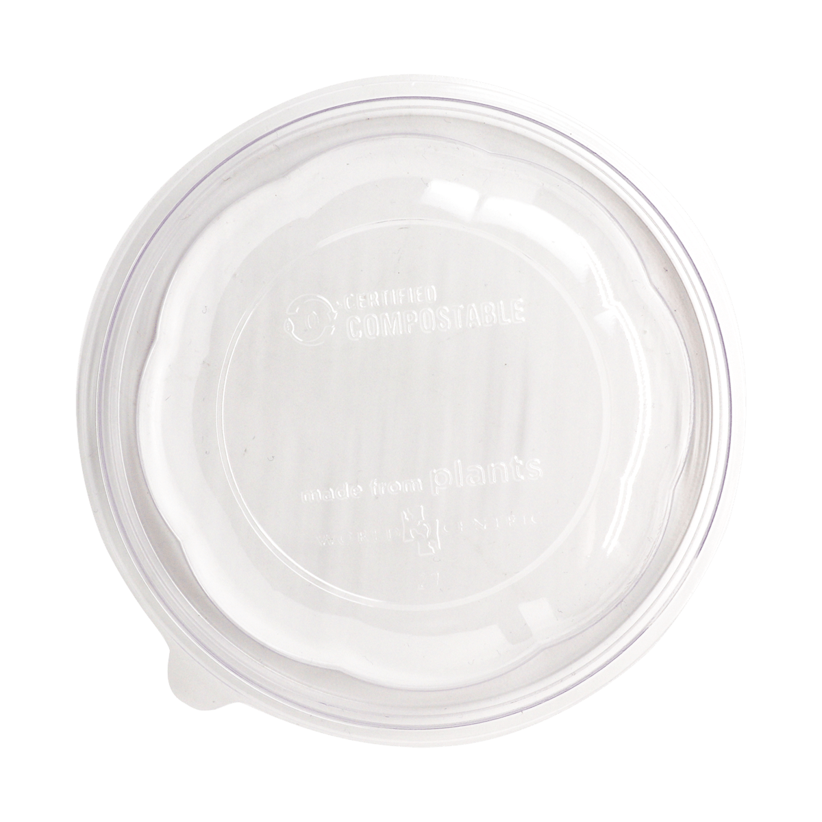 World Centric 16 oz Clear Dome Lid for Salad Bowls PLA Compostable (QTY 450), SKU SBL-CS-16