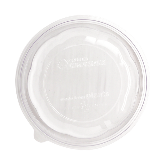 World Centric 16 oz Clear Dome Lid for Salad Bowls PLA Compostable (QTY 450), SKU SBL-CS-16