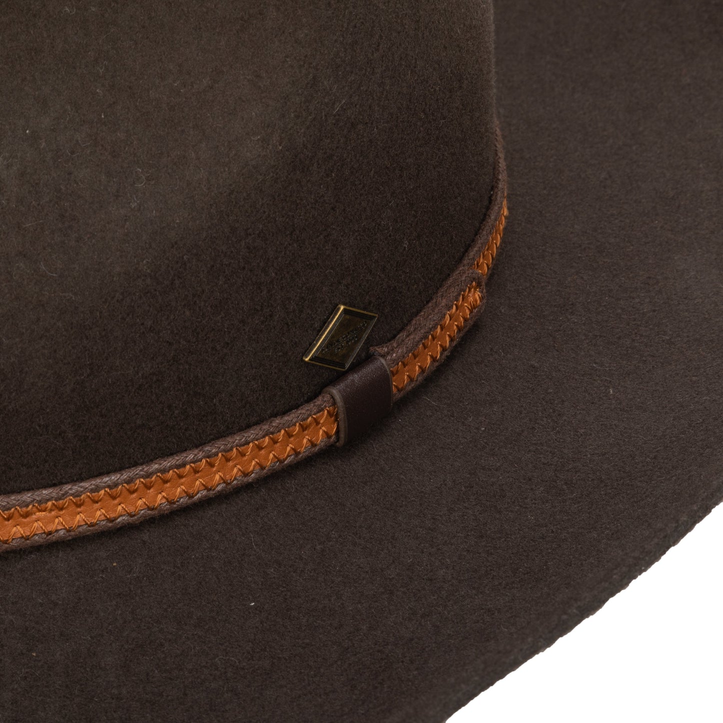 Men's Wool Felt Western Fedora With Faux Leather Band
